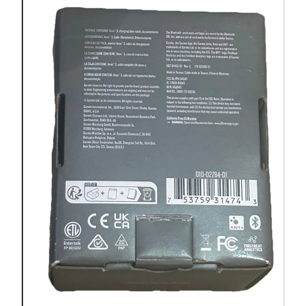 Garmin Venu 3 Health and Fitness Black Smartwatch - Picture 5 of 7